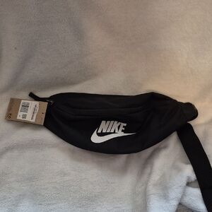 Nike Black Fanny Pack with White Swoosh
